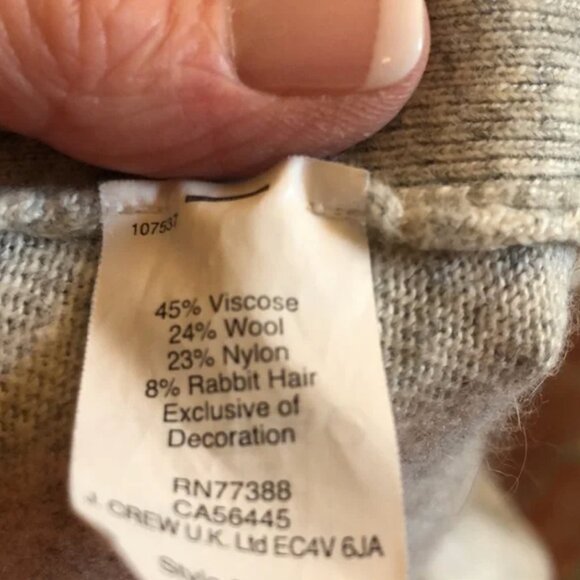 J Crew Woo/rabbit Sweater Elbow Patch Stripe Side Button szXXS - Picture 6 of 8